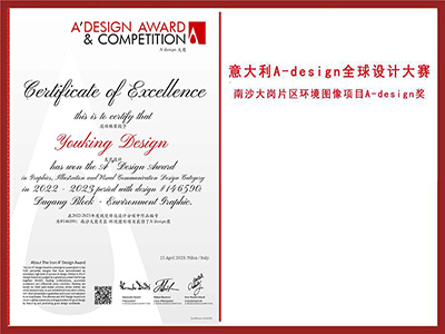 盛煌注册-意大利A-design全球设计大赛 南沙大岗片区环境图像项目A-design奖