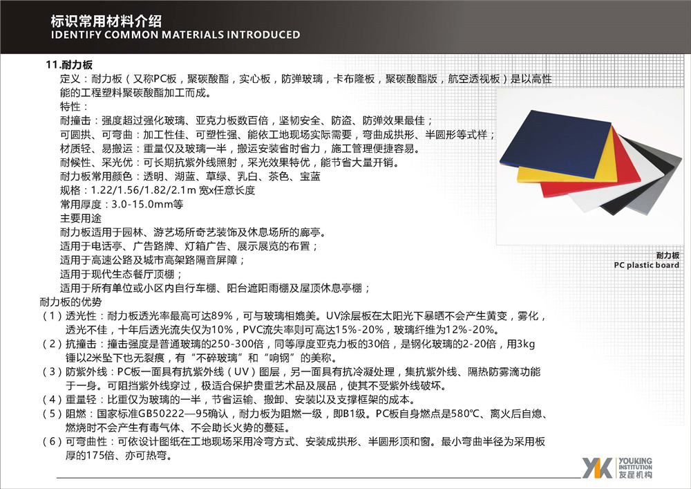 标识常用材料介绍