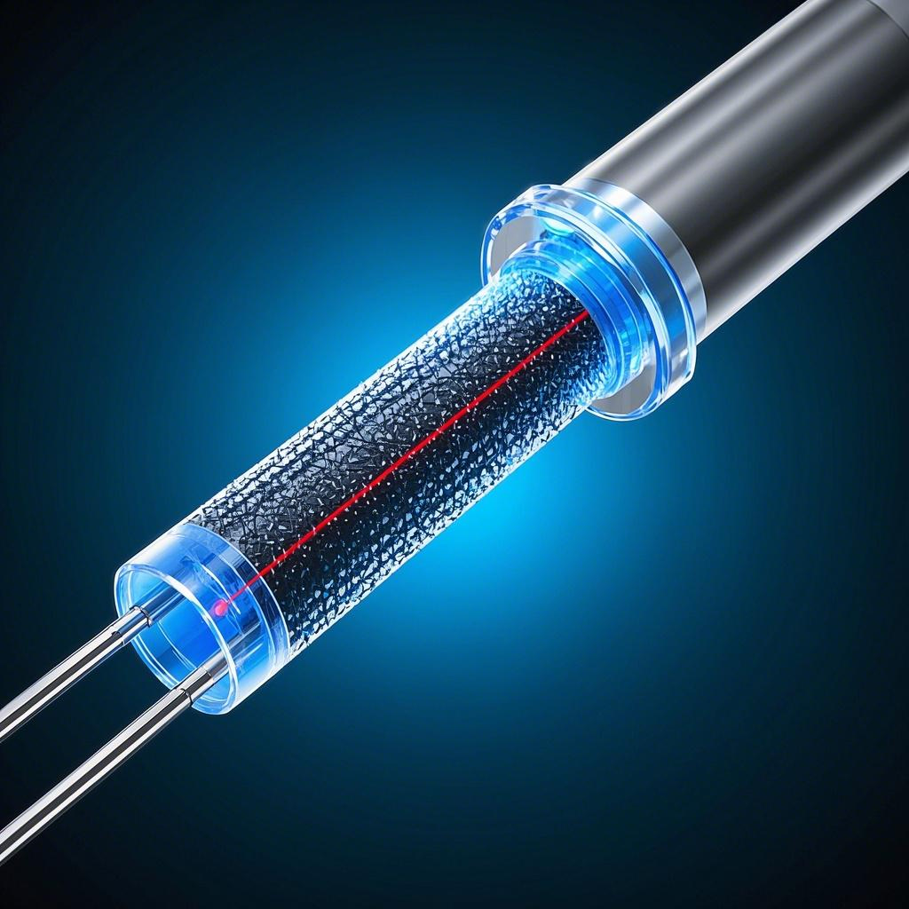 光纤激光器制备的神经电极表面石墨烯涂层示意图.png 光纤激光器制备的神经电极表面石墨烯涂层示意图.png